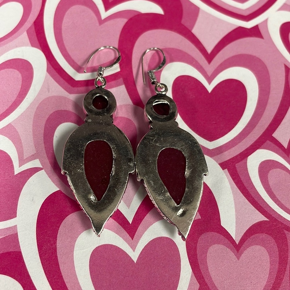 Silver Ruby Earrings - image 6